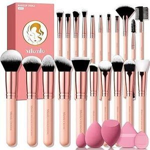 Makeup Brushes Set, Professional 26 Pcs Makeup Kit, Include Powder Foundation